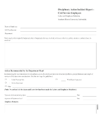 Disciplinary Policy Template Discipline Form Employee