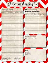 Printable Christmas List Organizer Christmas Free Download
