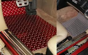 diamond plated aluminum show floor mats