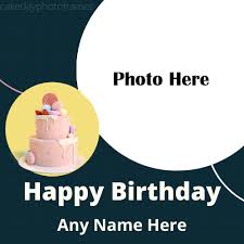 happy birthday wishes card photo frame