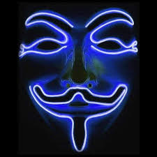 Light Up Anonymous Mask Blue The Best Light Up Trainer Brand