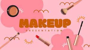 makeup collage pink powerpoint template
