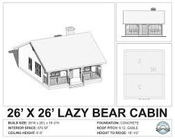 Lazy Bear Cabin Architectural Plans