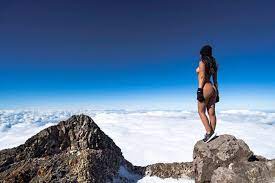 Nude on mountain