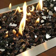 Grisun Onyx Black Fire Glass For Fire
