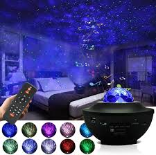 Starry Night Light Projector For Bedroom Sky Galaxy Projector Ocean Wave Projector Light With Remote Control Bluetooth Music Speaker As Gifts For Birthday Party Bedroom Amazon Com