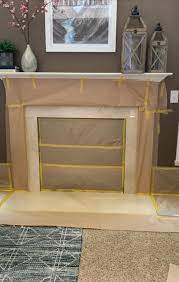 Spray Paint The Fireplace Surround