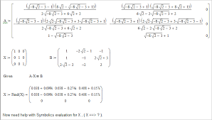 complex matrix solving equation
