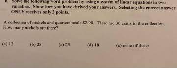Word Problem By Using A System