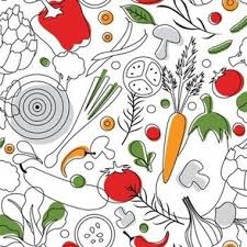 healthy food fabric wallpaper and home