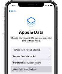 transfer data from android to iphone