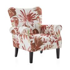 Picking out a great accent chair that you will love for a respectable amount of time that's under $500? Red Barrel Studio Modern Accent Chair Roll Arm Living Room Cushion Fabric W Wooden Leg Red Floral Reviews Wayfair Ca