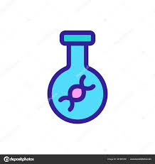 dna test icon vector isolated