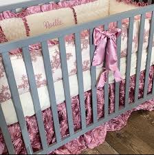 dusty rose baby bedding baby girl crib