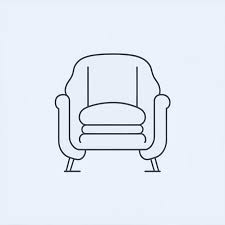 Comfortable Armchair Linear Icon Relax