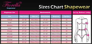 Shapewear Size Chart Kids Shoe Stores Canada