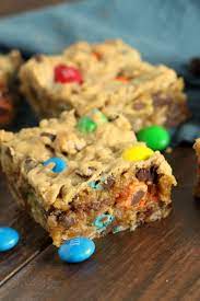monster cookie bars chocolate with grace