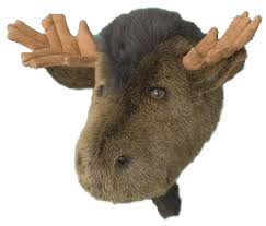 Moose Head Stuffed Animal Wall Mount