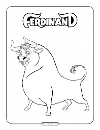 Printable disney ferdinand coloring pages. The Bull Ferdinand Coloring Page Ferdinand Art Drawings Sketches Simple Coloring Pages