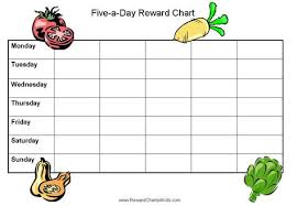 Food Journal For Fruit And Veggies Sticker Chart Reward