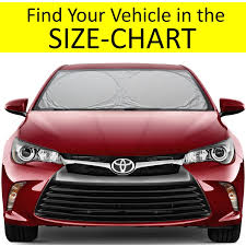 Buy Windshield Sun Shade For Car Easy Select Size Chart With