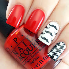 mustache nail art designs you must try