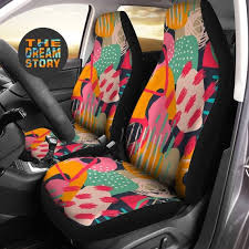 Abstract Retro Car Seat Cover For