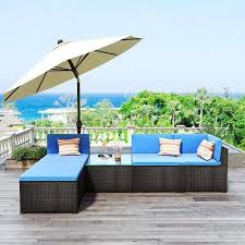 Pe Rattan Wicker Sofa Set