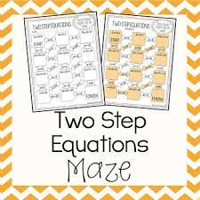 two step equations worksheet maze