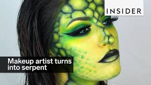 makeup artist transforms into a
