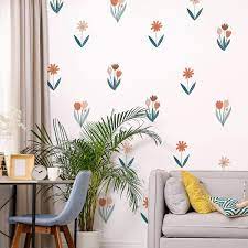 flower pattern wall stickers living