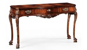 Mahogany Rococo Style Console Table