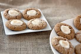 gingerbread thumbprint cookies with