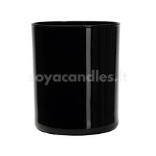 Glass Jar Externally Glossy Black 300 Ml