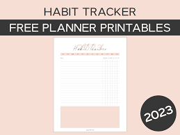 free printable habit tracker templates