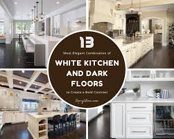 white kitchen and dark floors
