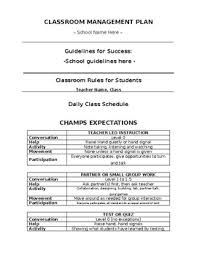 Learn how to use classroom management for an effective learning environment. Classroom Management Plan Template Worksheets Teaching Resources Tpt