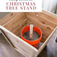 diy concrete christmas tree stand