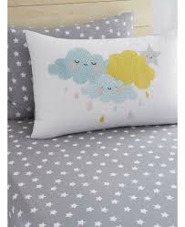 Clouds And Stars Double Fitted Sheet