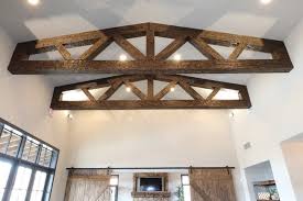 faux wood beams trusses rustic