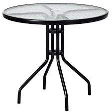 Black Round Metal Outdoor Bistro Table