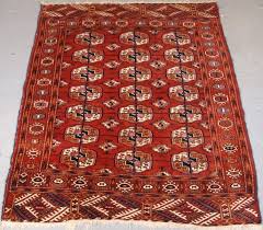 antique wool brown tekke rug