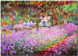 Claude Monet Iris Garden At Giverny