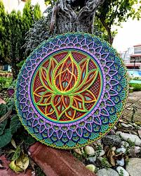 Lotus Flower Wooden Mandala Wall Art