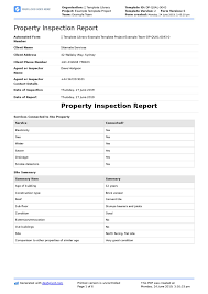 Property Inspection Report Template Free And Customisable