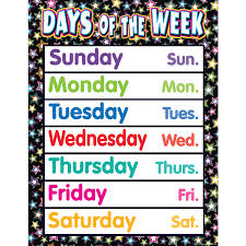 Marie willsey it's no secret that keeping your home clean and neat requires a great deal of time and energy, wh. Fancy Stars Days Of The Week Chart Tcr7755 Teacher Created Resources