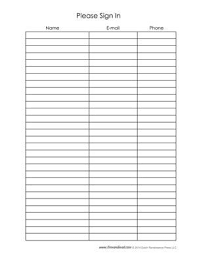 Sign In Sheet Template Microsoft Word Yahoo Image Search Results