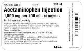 acetaminophen injection package insert