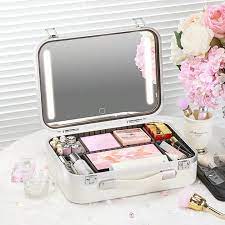 case led light folding makeup storage