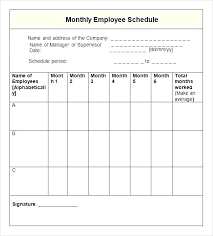 Microsoft Excel Monthly Schedule Template Template Excel